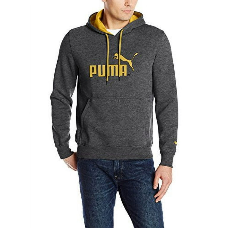 PUMA Men s M Hoodie Dark Gray Heather Gold Fusion Large Apparel Walmart