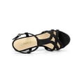 thumbnail image 4 of BLISSFUL STEP Women T Strap Slingback Platform Stiletto Heel Sandals Black 9, 4 of 8