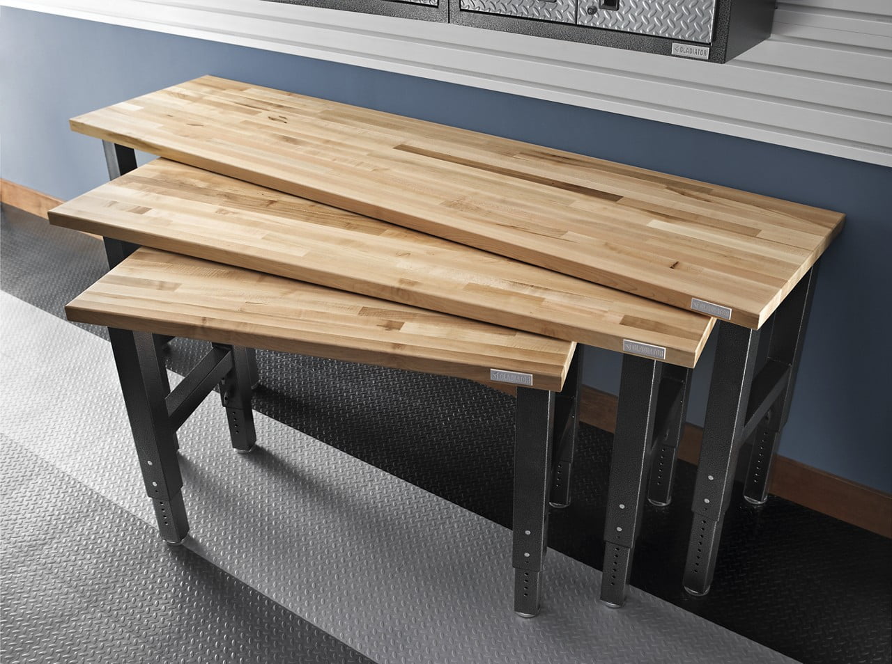 GLADIATOR 8 ADJUSTABLE HEIGHT HARDWOOD WORKBENCH Walmart