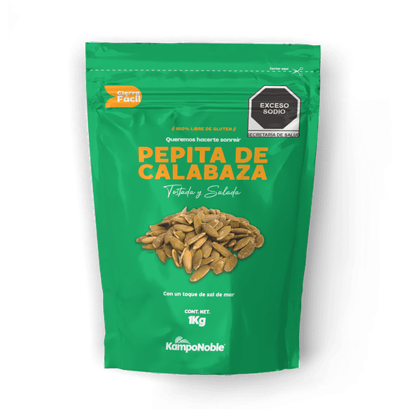 Pepita de Calabaza Kamponoble Sin cáscara Tostada & Salada 1kg