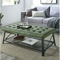 thumbnail image 6 of Partner Furniture Leather-Like Upholstered Coffee Table in Green, 6 of 9