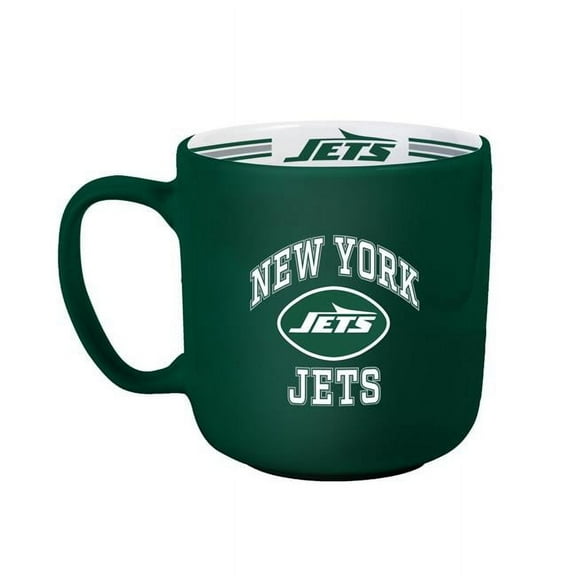 Logo Brands 622-C15SM York Jets 15 oz Stripe Mug