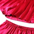 thumbnail image 4 of Women's Pajamas Set Sexy Satin Silk Camisole Sleepwear Lingerie Cami Shorts Set Nightwear Gift, 4 of 6