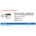 thumbnail image 2 of Electric Fuel Pump - Compatible with 2009 - 2012 Hyundai Genesis 3.8L V6 2010 2011, 2 of 2