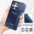 thumbnail image 4 of Rugged Case for Motorola Moto G Stylus 2025 with Slide Camera Cover & Drop Protection Blue, 4 of 5