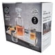 thumbnail image 5 of Juego de Decantador Licorera Tapa Hermética con 4 Vasos de Vidrio Grueso con Diseño de Relieve Líneas, Modelo Birmingham, Ideal para Vino o Whisky con Caja de Regalo, 5 of 5