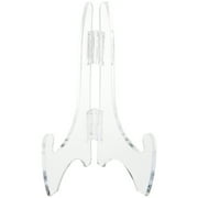 Plymor Clear Acrylic Adjustable Folding Display Easel, 7.5" H x 5" D (For 12" Plates) (3 Pack)