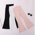 thumbnail image 3 of Posijego Girls Flare Leggings Full Length Bell Bottom Leggings Kids Girls High Waist Yoga Dance Pants, 3 of 5