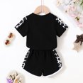 thumbnail image 2 of Happy Town Toddler Baby Girl Summer Outfits Short Sleeve T-Shirt + Shorts Girls Two-Piece Clothes Set, 2 of 8