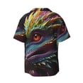 thumbnail image 2 of Fotbe Colorful Dragon Head Profile print Short Sleeve Button Down Shirts for Men Casual Summer Beach Wrinkle Free Shirt-3X-Large, 2 of 7