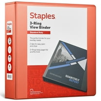 Staples Standard 2" 3-Ring View Binder Orange (26446-CC) 82642