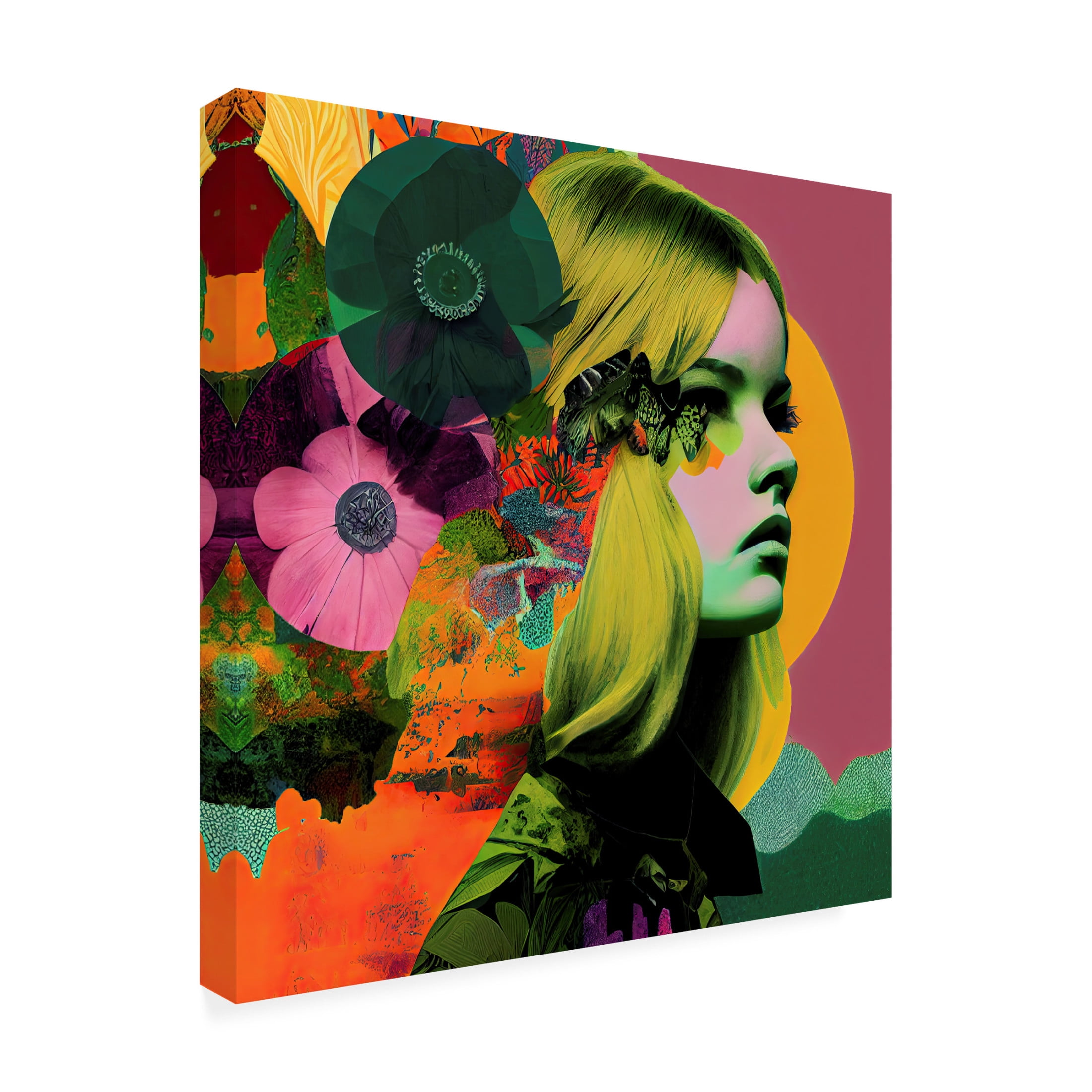 Canvas Wall Art - Sasha 'Fourth Escape' Wall Art for Living Room, Bedroom, or Office Décor by Trademark Fine Art - 14 x 14 Inches