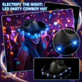 thumbnail image 2 of Kamentoy Led Cowboy Hat Light Up Party Hat Costume Hat Cap For Halloween Carnival Night Club Party Concert Festival Cosplay Stage Performance Glowing Costume Accessory, 2 of 4