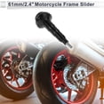 thumbnail image 2 of Unique Bargains 0.63" Motorcycle Slider Frame Aluminum Alloy Plastic Wheel Fairing Protection Crash Pad Protector Guard 2.4" 5.87"  Black 1 Pcs, 2 of 7