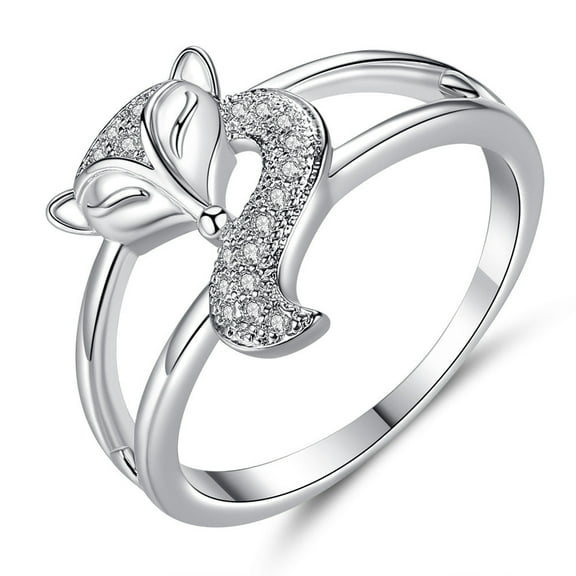Themed Copper Ring with Zircon Inlay Korean Style Jewelry