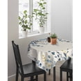 thumbnail image 4 of Navy Blue Eucalyptus Suqare Tablecloth - 54 x 54 Inch, Farmhouse Weeping Leaves Linen Waterproof & StainResistant Tablecloth, Washable Oil-proof Table Cover for Dining/Party/Wedding/Camping/Buffet, 4 of 9