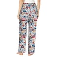 thumbnail image 3 of Picia London Symbols1 Womens Soft Woven Cotton Elastic Waistband Sleep Pajama Pant Lounge Sleep Pant With Pockets And Drawstring-Small, 3 of 9