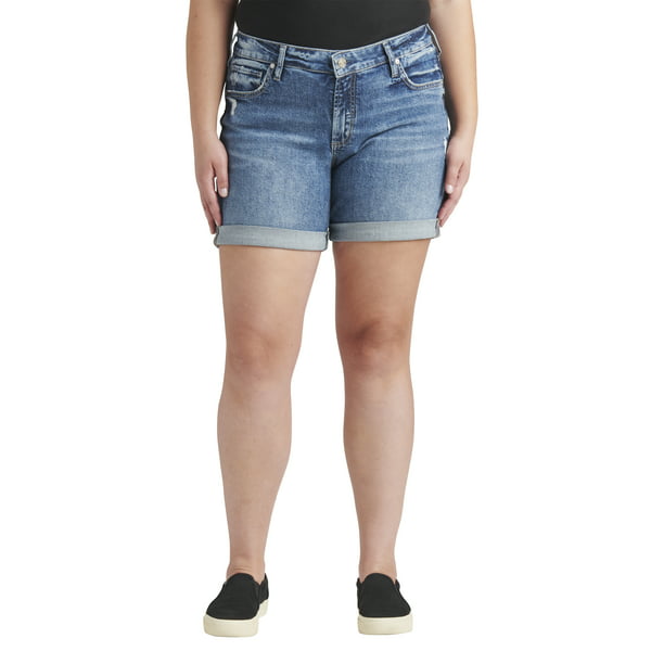 Silver Jeans Co. Women's Plus Size Boyfriend Mid Rise Short Waist sizes  12-24 - Walmart.com