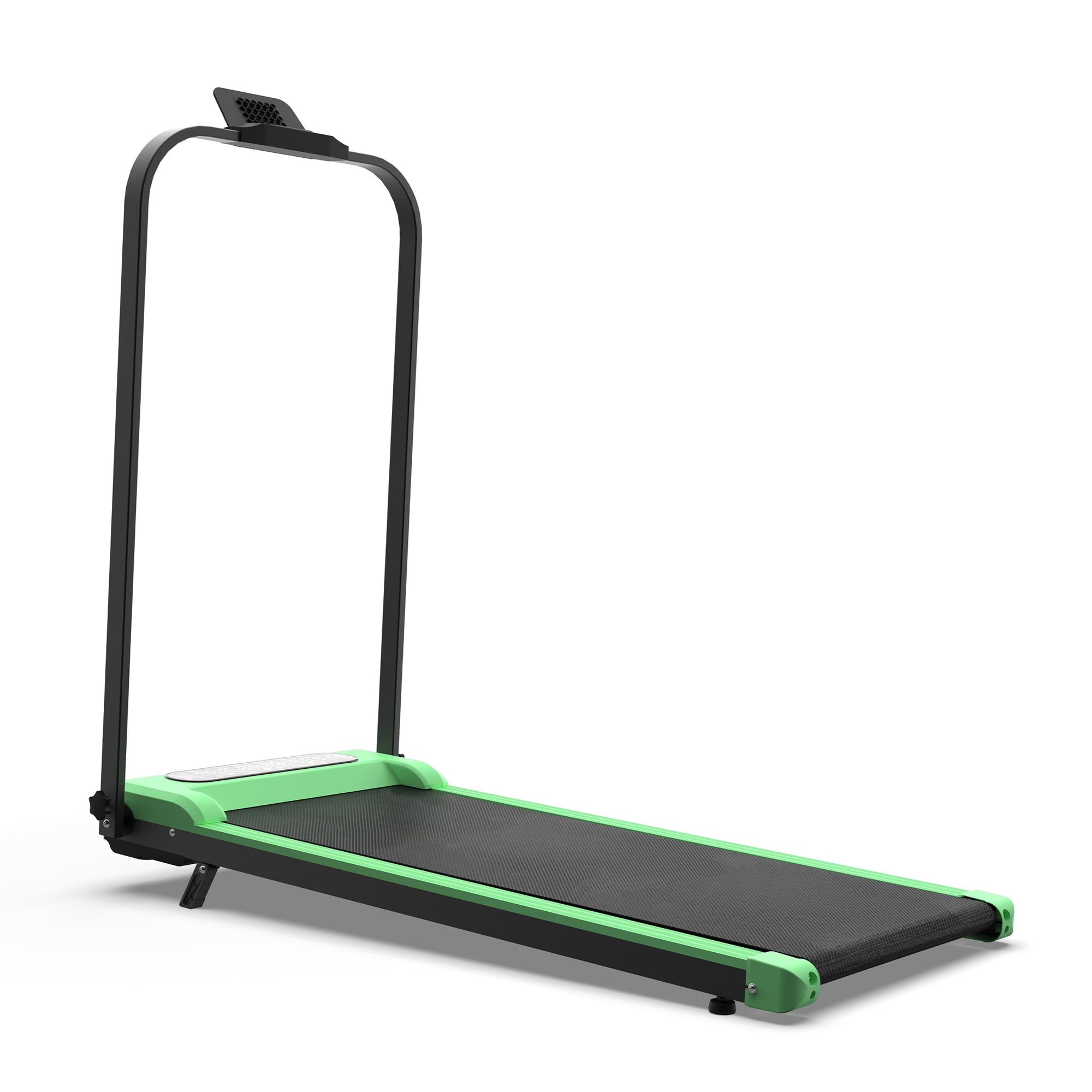 Kdymod Foldable Treadmill with Vibration Function,2 in 1 Walking Treadmill with Handle Bar & Incline,Under Desk Walking Pad with LED Display & Remote,300 Lbs Capacity,Green