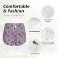 thumbnail image 6 of Picia Starfish Navy Blue Stripe Pattern Women's 2 in 1 Athletic Running Shorts High Waisted Workout Casual Gym Sweat Shorts with Comfy Liner Zipper Pockets-X-Large, 6 of 9
