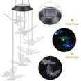thumbnail image 3 of Qoosea Solar Wind Chime Transparent Butterfly Wind Chimes Outdoor Decoration Outside Yard Decorations Memorial Wind Chimes Birthday Gifts for Women, 3 of 7