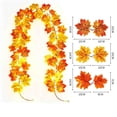 thumbnail image 4 of 79in Lighted Artificial Maple Leaf Garland, Fall Hanging, Flexible Fake Autumn Leaves Mantel Stair Railing Halloween Decor,Indoor Outdoor Fireplace Door Window Thanksgiving Farmhouse Harvest Supplies, 4 of 7