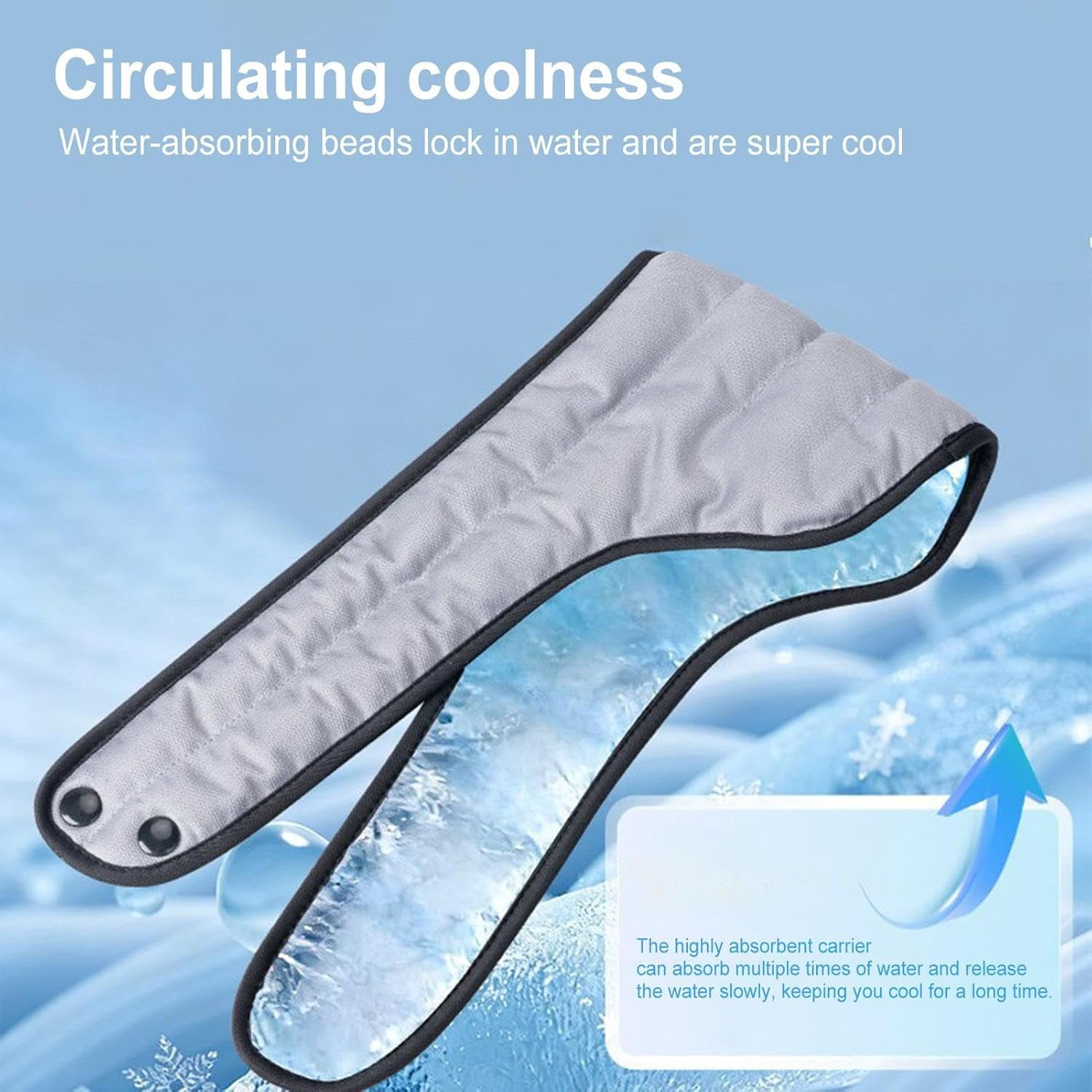 Neck Cooling Wraps, Reusable Gel Ice Pack Neck Cooler for Men Women Outdoor, Gym, Running, Cooling Gadgets for Hot Weather