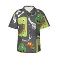 thumbnail image 2 of Goofa Cartoon Dinosaurs Hawaiian Shirt for Men, Unisex Summer Beach Casual Short Sleeve Button Down Shirts,Aloha Tropical Floral print shirt-Medium, 2 of 9
