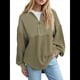 thumbnail image 1 of Sudadera Informal de Mujer con Cuello de Tortuga y Media Cremallera, Jersey Holgado de Larga, Ropa de Otoño Verde XL, 1 of 7