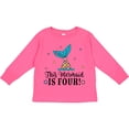 thumbnail image 3 of Inktastic 4th Birthday Mermaid Tail Girls Girls Long Sleeve Toddler T-Shirt, 3 of 5
