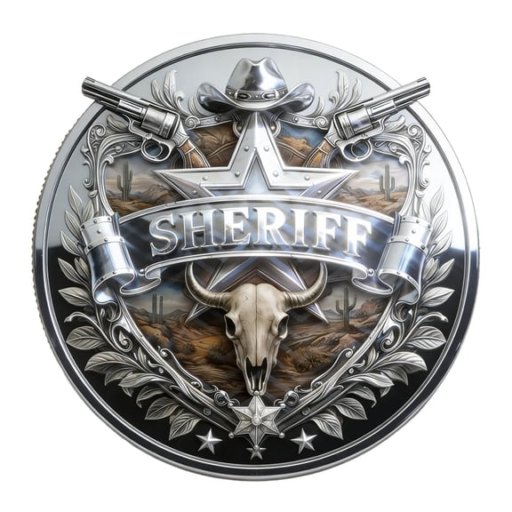 Cheapark Western Sheriff Commemorative Coin Cowboy Style Collectible Medallion Decorative Keepsake For Home Desktop And Gifting Use