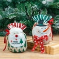 thumbnail image 1 of Fiudx Bolsa Navideña de Papá Noel y Muñeco de Nieve, Ideal para Guardar Regalos y Dulces, con Asa Resistente para Colgar, Ideal para Árbol, Pared o Chimenea, Decoración Navideña, 16 X 15 Cm., 1 of 3