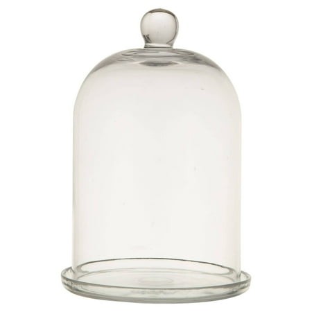 (2) 12" x 7.5" Glass Cloche with Glass Tray - Storied Home: Elegant Display Dome & Preservation Cover (BID IS PER ITEM, LOT IS FOR 2 GLASS TRAYS TOTAL.)
