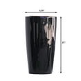 thumbnail image 2 of XBrand 21" H Black Plastic Self Watering Indoor Outdoor Tall Round Planter Pot w/Glossy Finish, Decorative Gardening Pot, Home Décor Accent, 2 of 6