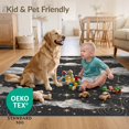 thumbnail image 4 of ODIKA 4'x6' Ultra-Soft Area Rug, Charcoal Navy Sky Starry Design Constellation Clouds and Celestial Accents Washable, Bare feet friendly, Silk-Touch for Bedroom Home office, 4 of 7