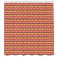 thumbnail image 3 of Ambesonne Ethnic Shower Curtain, Rhombuses Triangular Shapes, 69"Wx70"L, Coral Yellow and Grey, 3 of 3