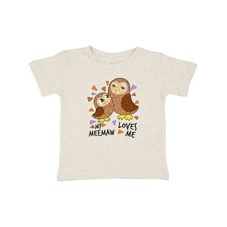 

Inktastic My Meemaw Loves Me- cute owl family Gift Baby Boy or Baby Girl T-Shirt