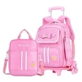 thumbnail image 1 of Mochila con ruedas y estampado moño, set de bolsa con ruedas para primaria y secundaria, 1 of 3