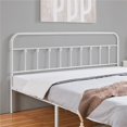 thumbnail image 3 of Yaheetech Classic Iron Platform Bed with High Headboard and Footboard,California king,White, 3 of 8