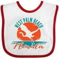 thumbnail image 3 of Inktastic West Palm Beach Florida Vacation Boys or Girls Baby Bib, 3 of 4