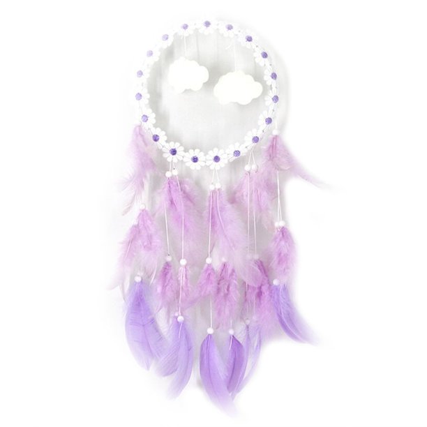 Colgante de pluma Wdftyju Luz LED 2 metros para dormitorio de niñas