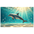 thumbnail image 2 of LUUFILx Dolphin Backdrop Banner Ocean Theme Photography Props Party Supplies Decorations Underwater Scene Summer Birthday Aquatic Décor Background, 2 of 8