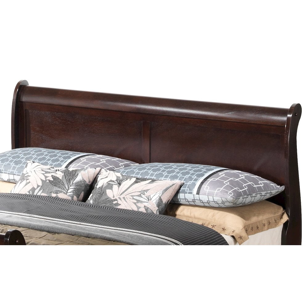 Glory Furniture Louis Phillipe King Bed in Cappuccino Color