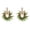 khaki*2, variant on Christmas Wreaths for Cabinets,10.6 Inch Christmas Kitchen Cabinet Mini Wreaths Real Touch with Bow and Ribbon for Xmas Front Door Window Home Table Pillar Decor