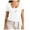 White, variant on Slim Fit T Shirts for Women Deep V Neck Short Sleeve Tee Breathable Training Running Yoga Basic Tops Beige L