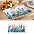 thumbnail image 6 of Succulent Green Blue Pink Placemats Set of 6 Summer Botanical Tropical Place Mats Indoor Wipeable Table Mats Washable Cloth Dining Table Placemats for Kitchen Holiday Party Home Decor 13x19 Inch, 6 of 9