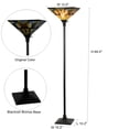 thumbnail image 4 of DOCHEER Tiffany Style Floor Lamp Torchiere Uplight 69" Tall, 4 of 6