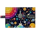 thumbnail image 3 of PKQWTM Galaxy Horizons Universe Planets Skyrocket Astronaut Solar Book Cover Book Protector Book Sleeve Book Pouch Book Bag 6x9 inch, 3 of 4