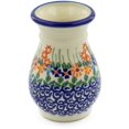 thumbnail image 2 of Polish Pottery 5-inch Vase (Blissful Daisy Theme) Hand Painted in Boleslawiec, Poland + Certificate of Authenticity, 2 of 6