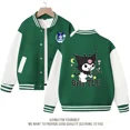 thumbnail image 2 of Abrigo de uniforme de béisbol con estampado de dibujos animados Sanrios, chaqueta Kawaii Kuromi Cinnamoroll, Top de manga larga, ropa para niños, 2 of 5